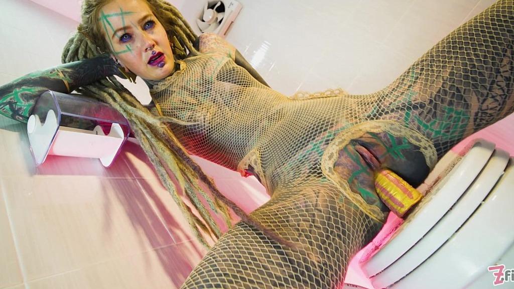 Tattooed Anuskatzz: Solo Anal Play with Dildo and Peeing (HD) - Z-Filmz