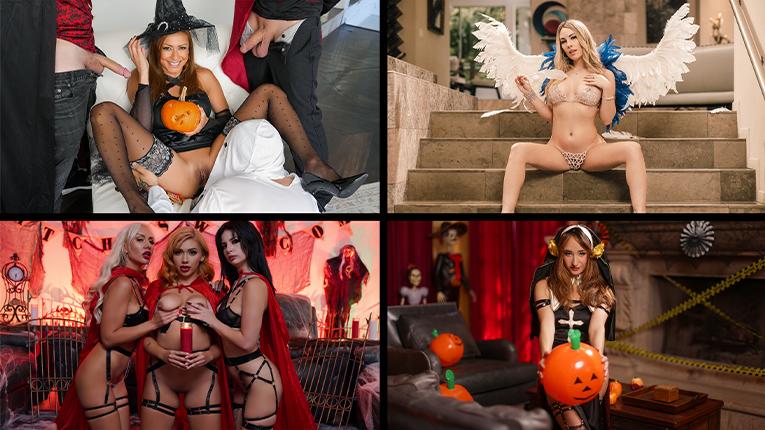 Halloween Costume Party: Anna Kolba, Bunny Madison, Cassie Del Isla - Slutty Costumes & POV Sex