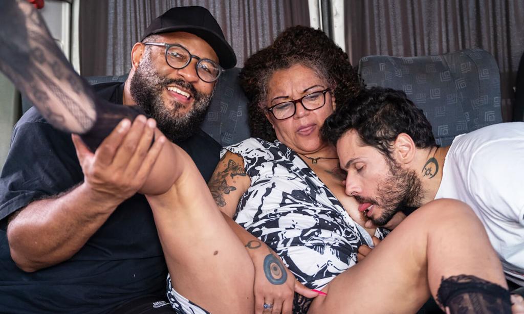 Pink, Jow Jow & Jets Onlytaboo - Mature BBW Threesome: Doggy Style, Cum in Mouth, Glasses (4K)