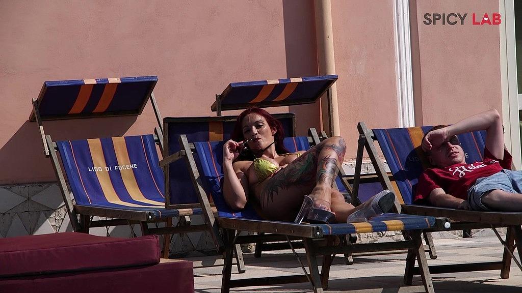 Mary Rider, Capitano Eric, Nando Colelli - Redhead Wife's Outdoor Threesome: Ass & Pussy Fucked by Two Huge Cocks (HD)