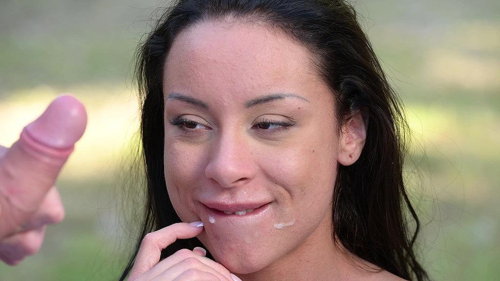 Carmella DelX, David Perry, Alex Romero - Outdoor Picnic leads to Brunette's Reverse Cowgirl, Doggystyle, and Double Penetration (DP) Hardcore Adventure
