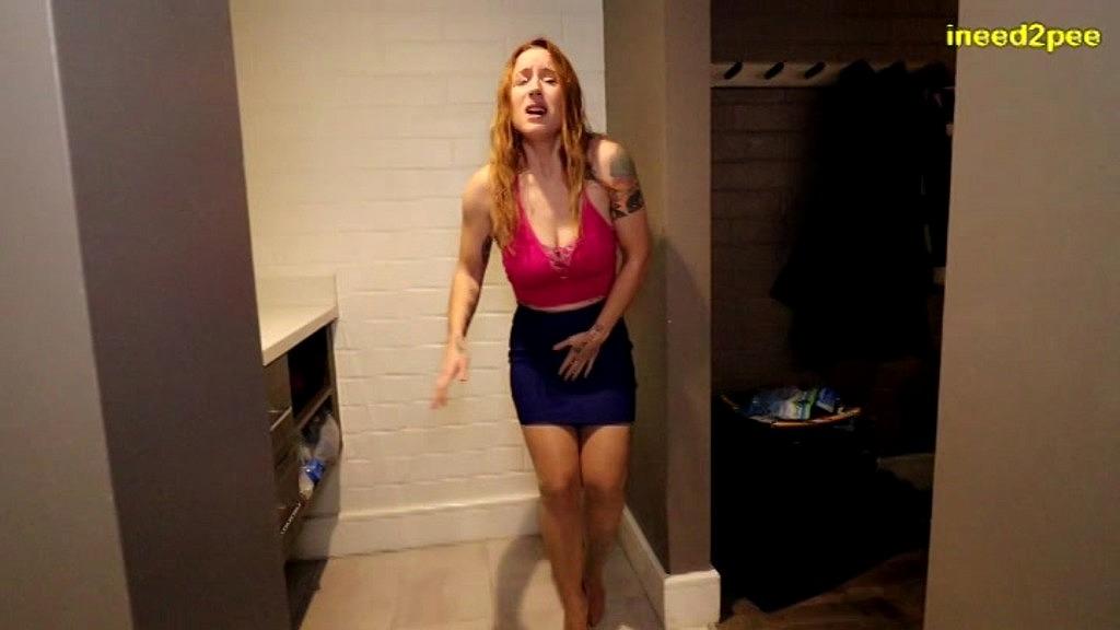 Misty Rein's Pantyhose Peeing Scene - Desperate MILF Relieves Bladder