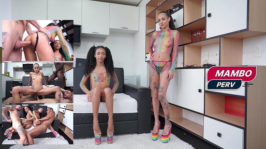 Larinha Small, Perseu Dotado, Marcus Strong - Reverse Cowgirl, Anal, Double Anal Penetration (HD)