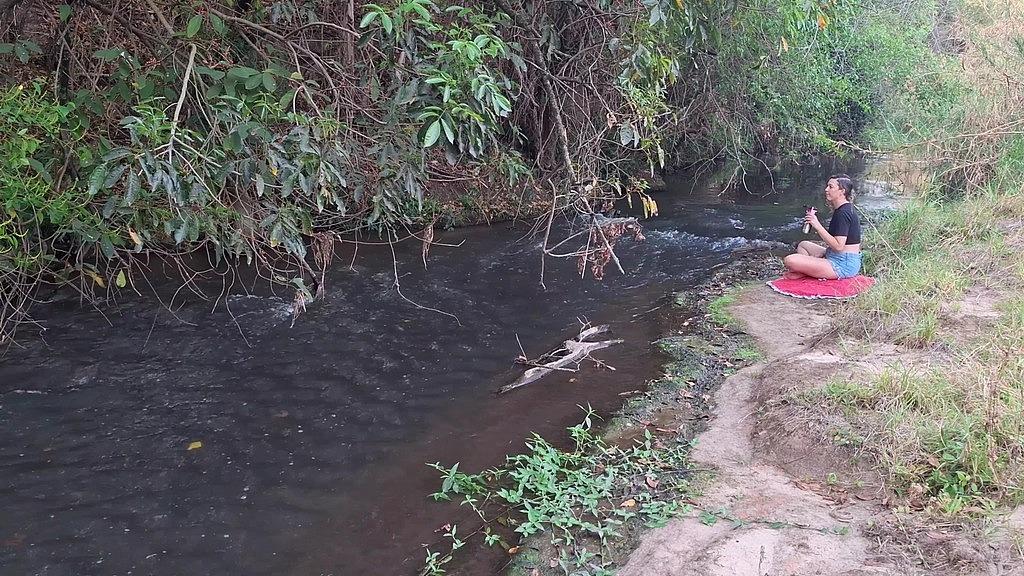 strangers are caught having sex at the waterfall.