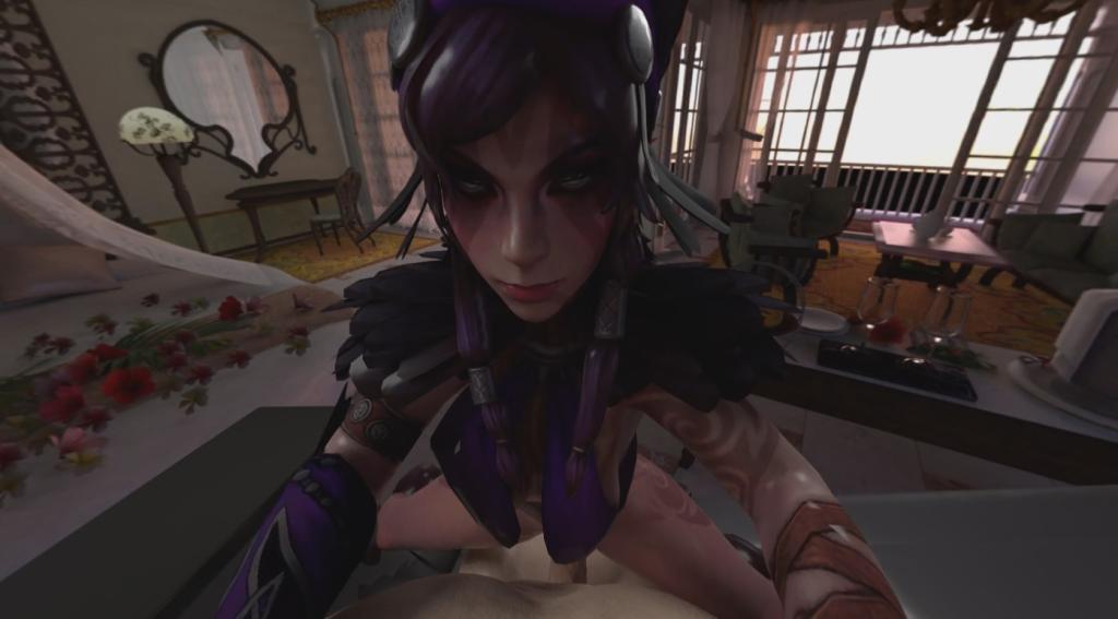 The Morrigan's Domination: HD VR 180° Binaural 3D Cartoon with Performer The Morrigan